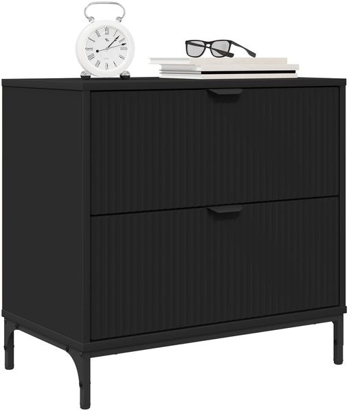 vidaXL Nachttisch Schwarz 63,5 x 36 x 61 cm Holzwerkstoff 883465 Bild 3