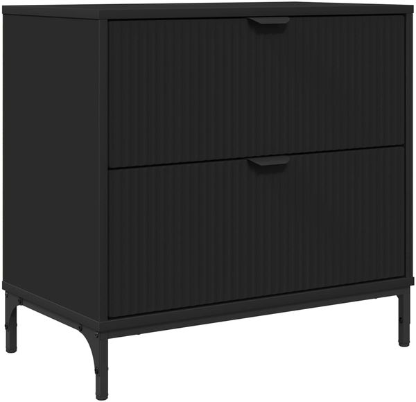 vidaXL Nachttisch Schwarz 63,5 x 36 x 61 cm Holzwerkstoff 883465 Bild 2