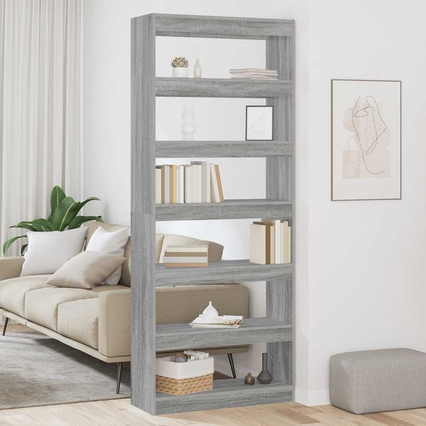 vidaXL Bücherregal Graues Sonoma 80 x 30 x 198 cm Holzwerkstoff 3388356