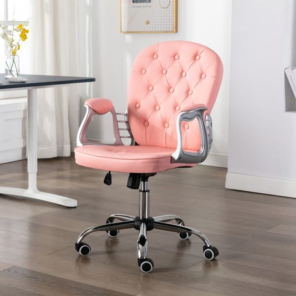 vidaXL Bürodrehstuhl Rosa Kunstleder 289361