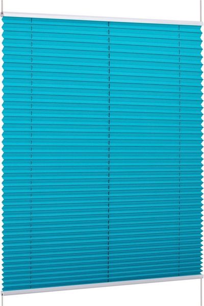 K-home Klemmfix-Plissee Florida Petrol 40x130 cm (B x L) einzigartiges Design mit bezauberndem Lichteffekt