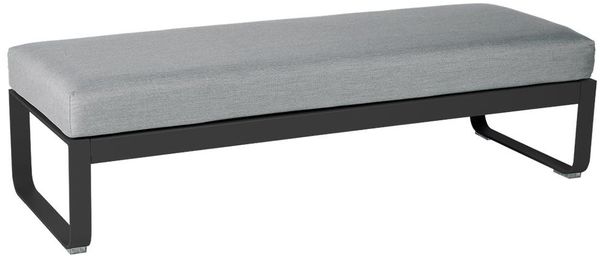 Bellevie 2-Sitzer Polsterhocker 47 Anthrazit 79 Flanellgrau