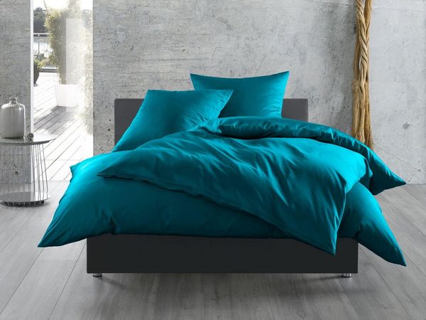BETTWAESCHE-MIT-STIL Bettwäsche Mako Satin Bettwäsche uni einfarbig, Mako-Satin, 2 teilig