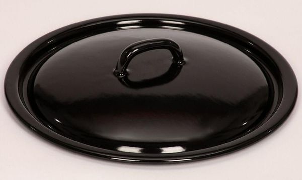Riess Deckel aus Emaille 28 cm Riesen & Zwerge