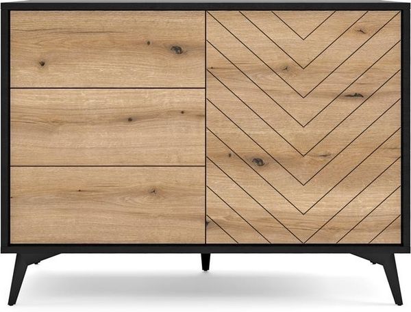 Bettso 'DIAMOND' Kommode mit Schubladen, Holzwerkstoff Braun, 77x39x104 cm Bild 2