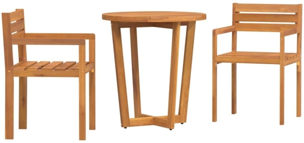 vidaXL 3-teiliges Garten-Ess-Set aus Massivholz Akazie 3334768