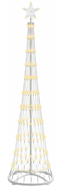 vidaXL LED-Weihnachtsbaum Warmes Weiß 51 x 51 x 190 cm Metall 42018771