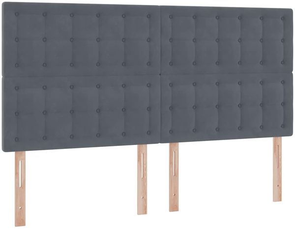 vidaXL Aufbewahrungsbett mit Matratze Dunkelgrau 180 x 200 cm Samt 3372166 Bild 9