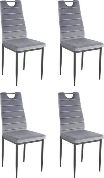 INOSIGN Esszimmerstuhl (Set, 4 St), (2 oder 4 Stück) mit Samtbezug, Rückenlehne mit Griff zum Zurückziehen