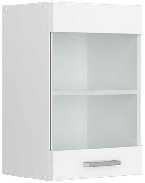 Küchenglasschrank R-Line Weiß Hochglanz 40 cm Vicco