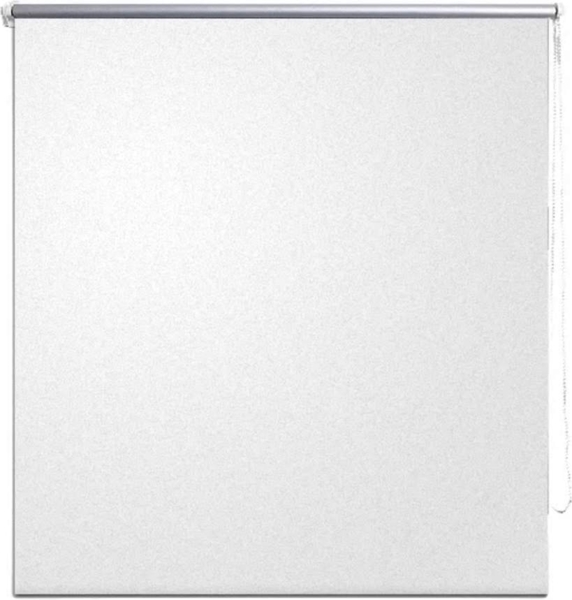 vidaXL Verdunklungsrollo Seitenzug Rollo Klemmrollo Klemmfix Kette, Weiß, 140x175 cm