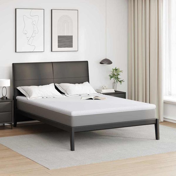 vidaXL Matratzenauflage, Jacquard Stoff weiß, 140x200 cm, Kaltschaum