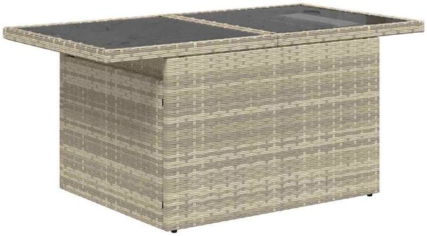vidaXL Gartensofa-set mit Kissen 7 pcs Hellgrau Poly-Rattan 3349198 Bild 6
