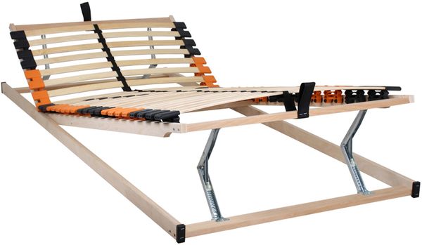 Madera Medifix K+F – 7-Zonen-Lattenrost, mit Kopf- und Fußteilverstellung, Holm durchgehend, Variante: Fertig montiert, Größe: 90x200 cm