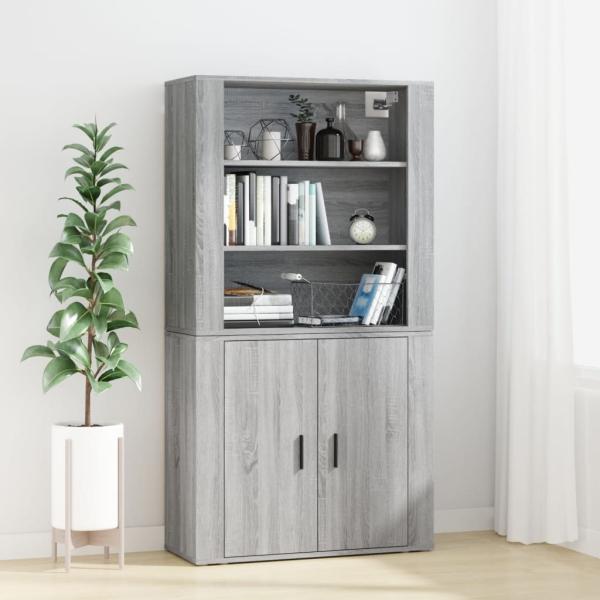 vidaXL Highboard Grau Sonoma Holzwerkstoff 3185365