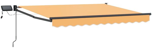 vidaXL Manuelle Gelenkarmmarkise mit LEDs Sand 3425632