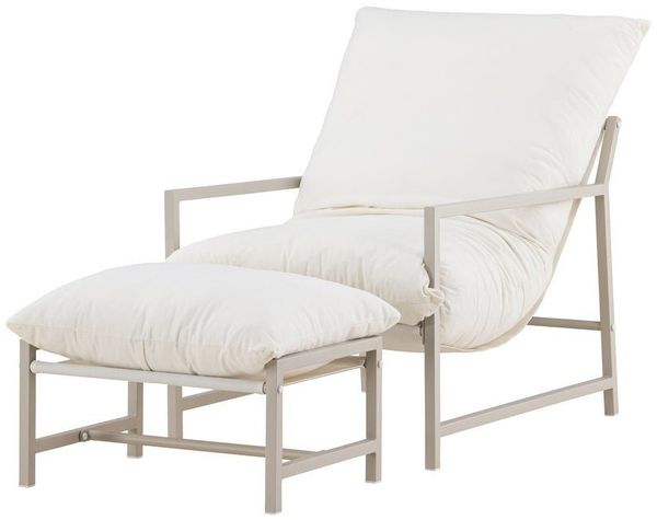 Luxusbetten24 Gartenlounge-Sessel Lissi, mit Stahlrahmen, stabil bis 160kg