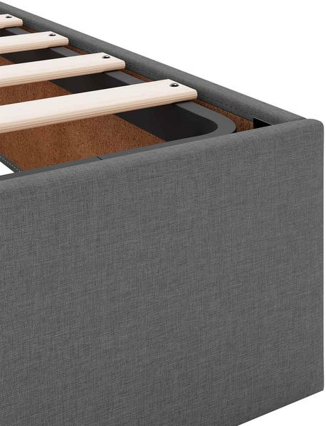 vidaXL Bettgestell mit Matratze 2 pcs Dunkelgrau Stoff 3399481 Bild 9