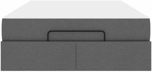 vidaXL Bettgestell mit Matratze 2 pcs Dunkelgrau Stoff 3399481 Bild 6