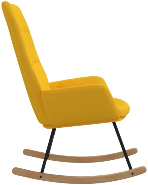 vidaXL Schaukelstuhl Senfgelb Stoff 341260 Bild 3