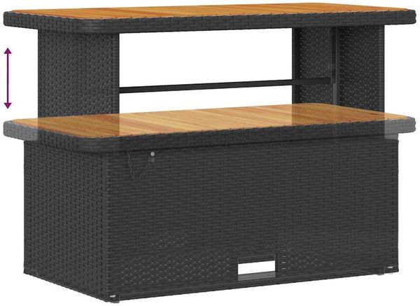 vidaXL Gartensofa-set mit Kissen 14 pcs Schwarz Poly Rattan 3364930 Bild 9