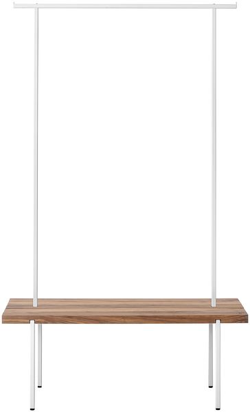 Garderobe Nussbaum 01 M 117 x 40 x 190 weiß