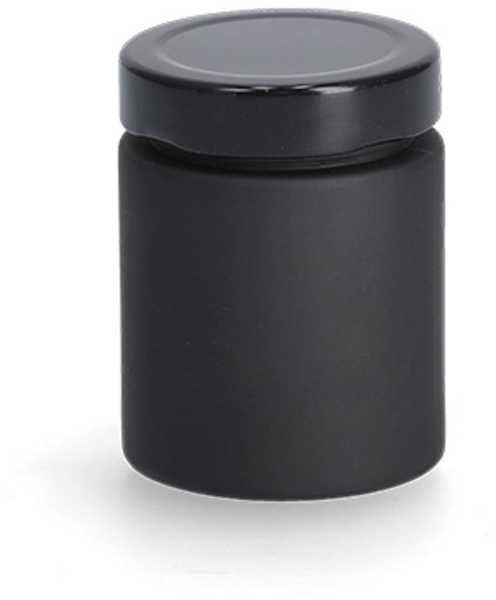 Gewürzglas zum Beschriften, schwarz - Ø 6,1 x 8,2cm