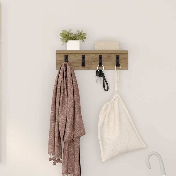vidaXL Wandmontierter nachttisch Artisan-Eiche 40 x 10,5 x 10,5 cm 874354