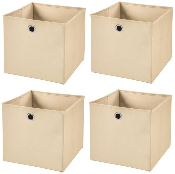 StickandShine Faltbox 4 Stück 33 x 33 x 33 cm Faltbox ohne Deckel Stoffbox Aufbewahrungsbox