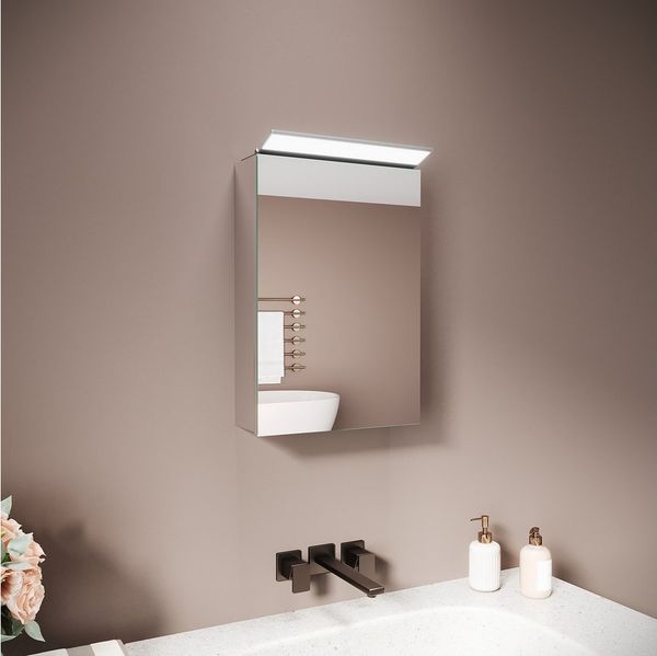 SONNI Spiegelschrank Spiegelschrank Badezimmerschrank 36×52cm Bestseller mit 8K Hochglanz-Frontbeleuchtung