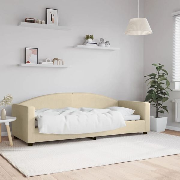 vidaXL Tagesbett Creme 80x200 cm Stoff 354110
