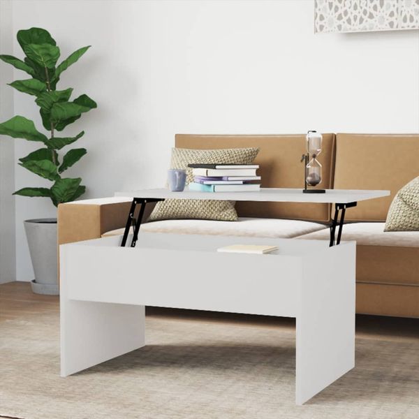 vidaXL Couchtisch Hochglanz-Weiß 80x50,5x41,5 cm Holzwerkstoff 809644