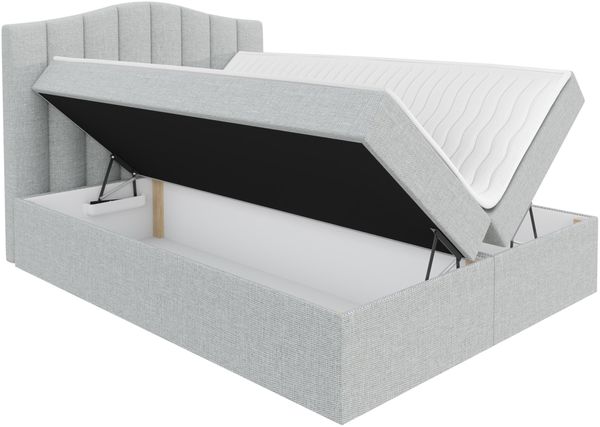 Mirjan24 Boxspringbett Moriba,, Blau, 140x200 cm, Plüsch Bild 3