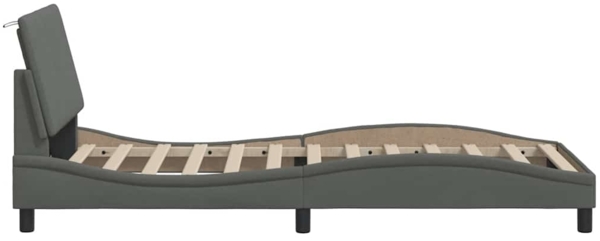 vidaXL Bettgestell ohne Matratze "Hanko" Dunkelgrau 90x190 cm Stoff 3310427 Bild 6