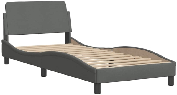 vidaXL Bettgestell ohne Matratze "Hanko" Dunkelgrau 90x190 cm Stoff 3310427 Bild 9