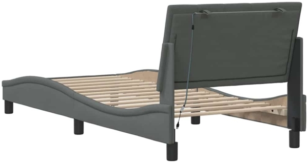 vidaXL Bettgestell ohne Matratze "Hanko" Dunkelgrau 90x190 cm Stoff 3310427 Bild 7