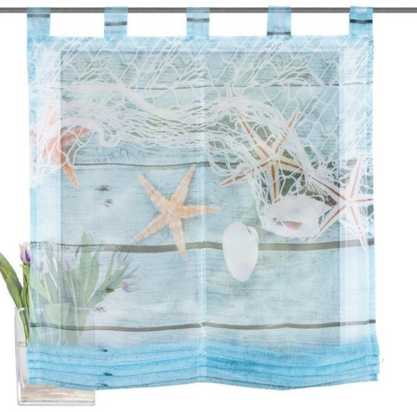 HOME WOHNIDEEN Raffrollo Home Wohnideen Schlaufenraffrollo Voile Digitaldru, standard