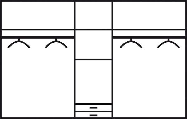 priess Kleiderschrank 1-bis 5-türig, mit silberfarbigen Applikationen Bild 2