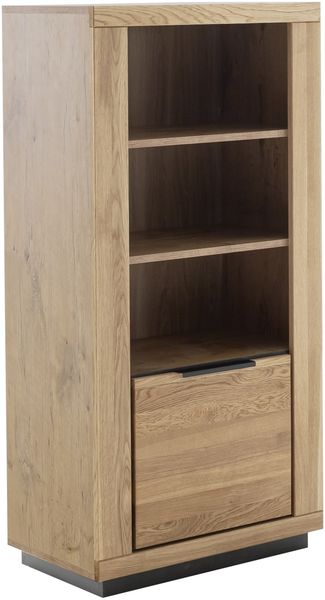 Regal >GRENO< in Wildeiche geölt, Wildeiche teilmassiv - 72x142x40cm (BxHxT)