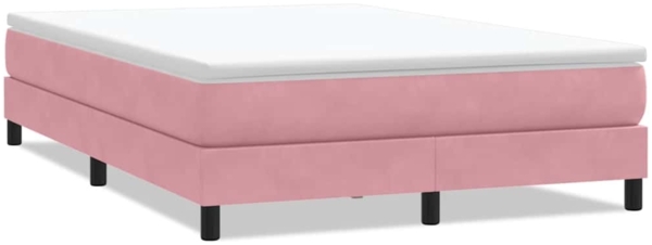 vidaXL Boxspringbett ohne Matratze Rosa 140x210 cm Samt 3315830