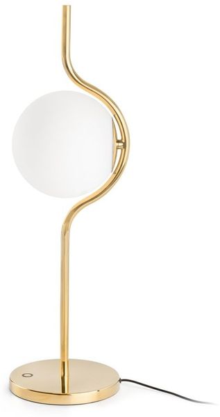 Le Vita LED Tischlampe Touch-Dimmer Goldfarben, Weiß