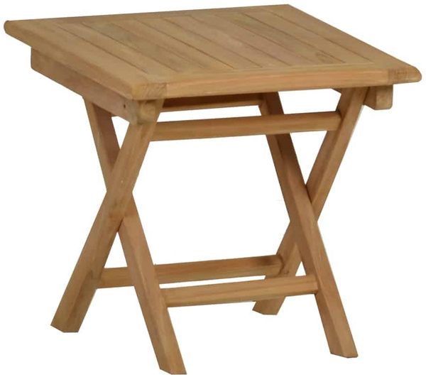 MiaMöbel Teak Beistelltisch/Klapptisch 50cm Massivholz Teak Modern