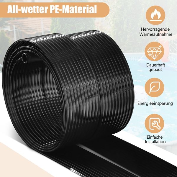 Schwimmbeckenheizung 500 x 75 cm Solarkollektorplatten für 21500 L Unterirdische und Oberirdische Pools