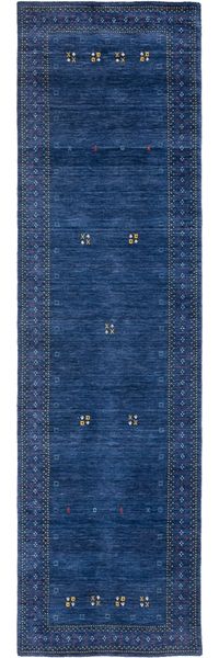 Gabbeh Teppich - Loribaft Softy - LuxeWeave 300 x 80 cm - blau - läufer