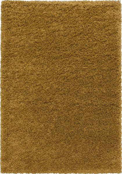 Hochflor Teppich Sima rechteckig - 200x290 cm - Goldfarbe