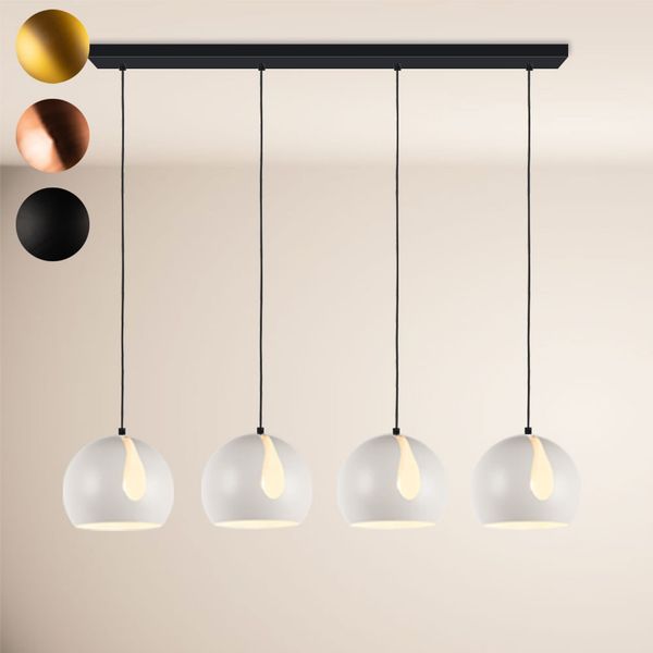 s.luce Ball Esstisch-Hängelampe Ø 30cm drehbarer Schirm 120cm Kupfer