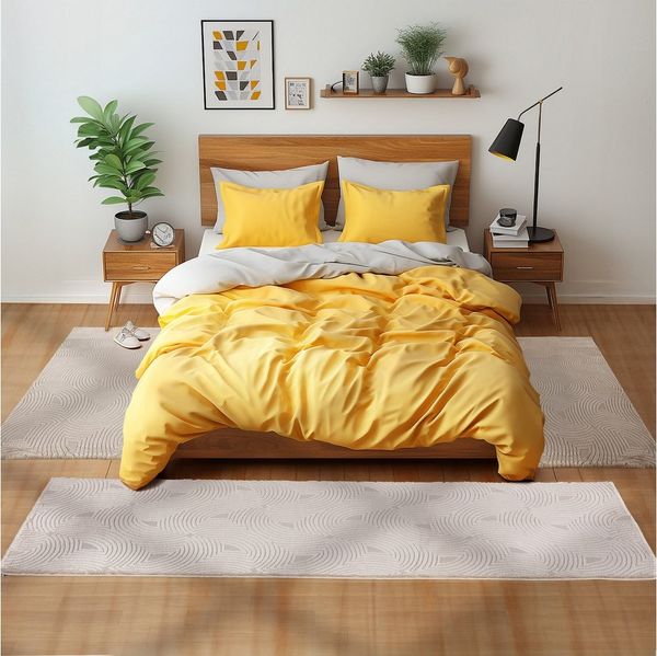 Teppium Teppich Skandinavisches Boho Muster, Rechteckig, Höhe: 12 mm, Schlafzimmer Teppich Bettumrandung Läufer Set 3 teilig Beige-3