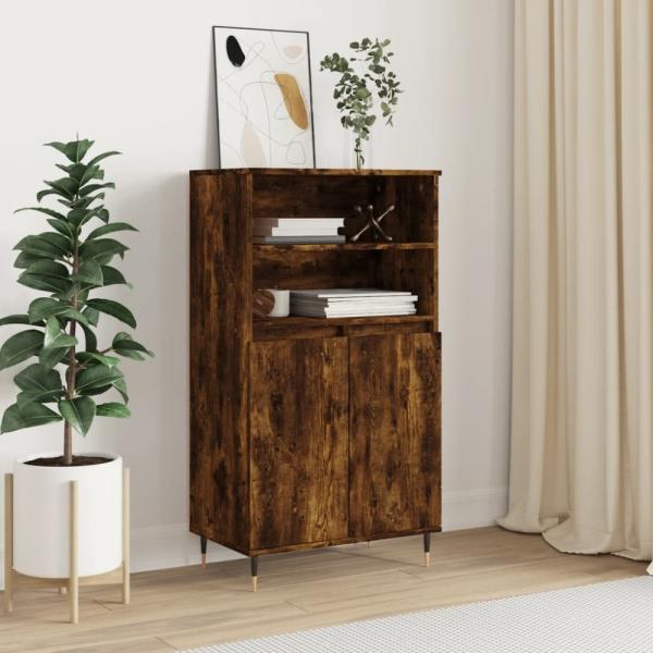 vidaXL Highboard Räuchereiche 60x36x110 cm Holzwerkstoff 831481