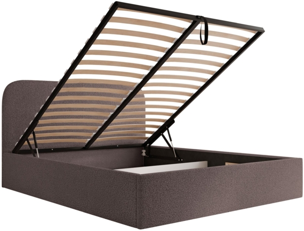 Selsey 'Sonvivo' Polsterbett mit Bettkasten, Bouclé, braun, 160x200 Bild 4