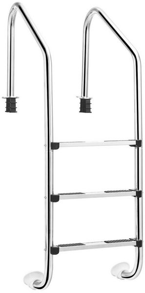 COSTWAY Poolleiter 3 stufig, aus Edelstahl, 147 cm Höhe